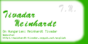 tivadar meinhardt business card